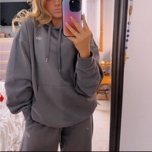 ALO steel grey sweat set